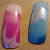 Water marble nail design